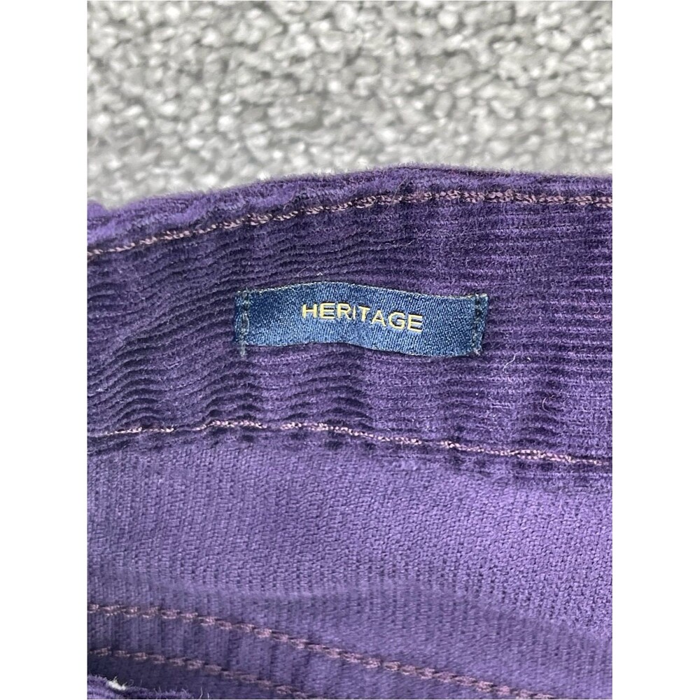 Talbots Heritage Corduroy Pants Women’s 2 Purple Straight Leg Mid-Rise Stretch - Picture 6 of 12